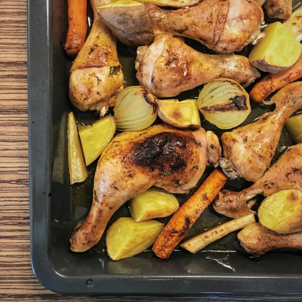 Oven Roasted Chicken With Vegetables