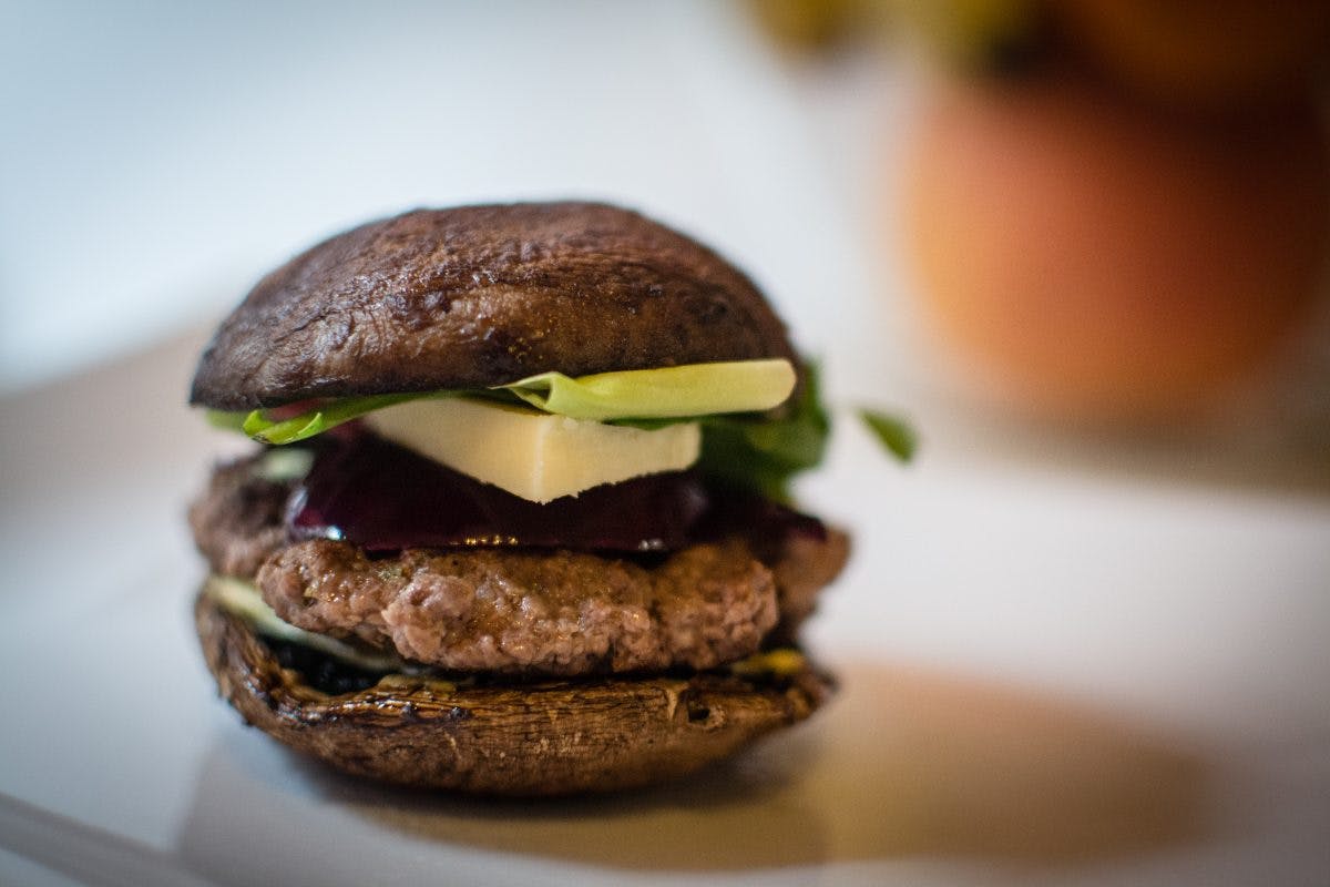 Paleo Burger - My Favorite! | Delicious Low Carb Bacon & Egg Burger With Portobello Mushroom