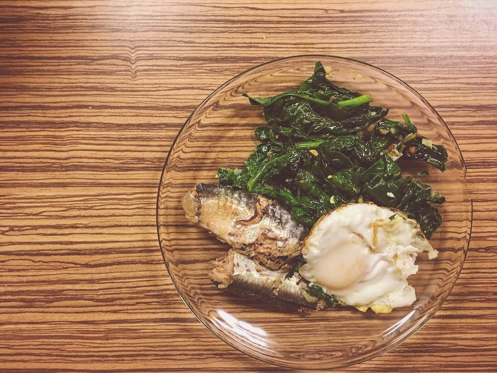 Canned Sardines Recipe - Spinach, Egg and Sardines